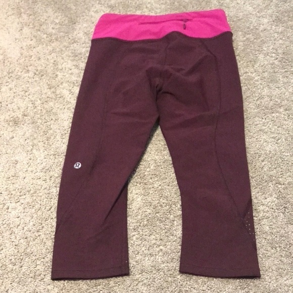 Lululemon Tight Stuff Crop Bordeaux Drama - Picture 12 of 13